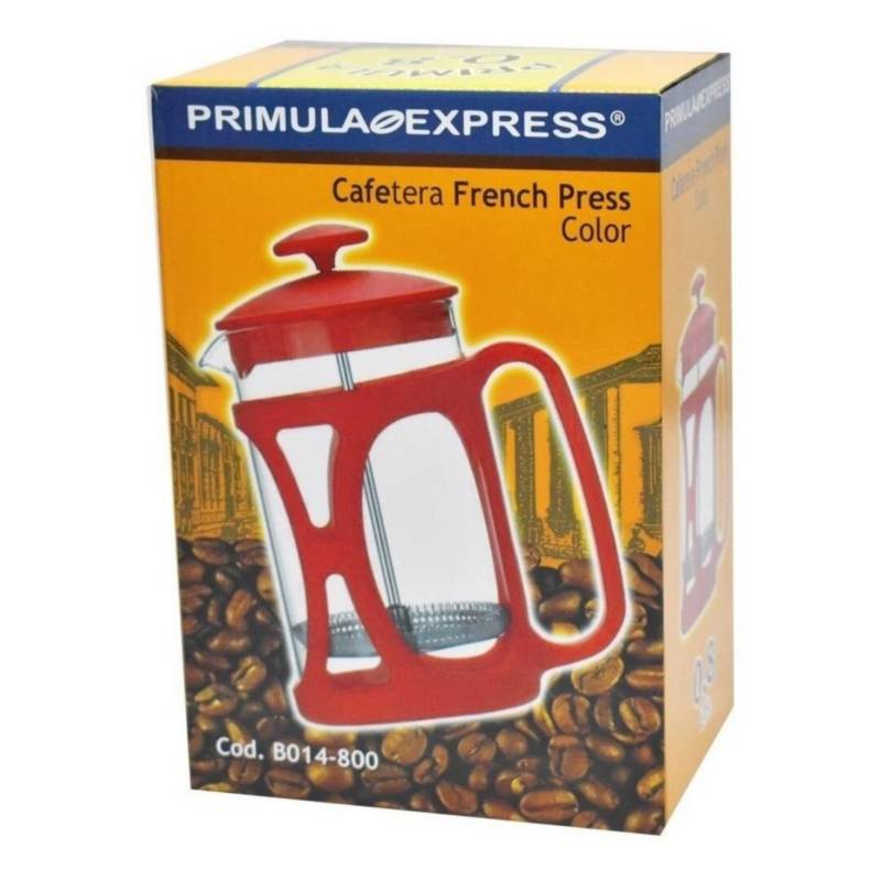 Cafetera french press roja 800ml