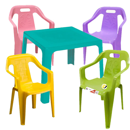 Combo mesa infantil + 4 sillas Rimax
