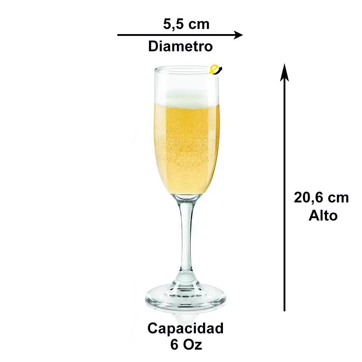 Copa para Champagne Aragon CRISTAR