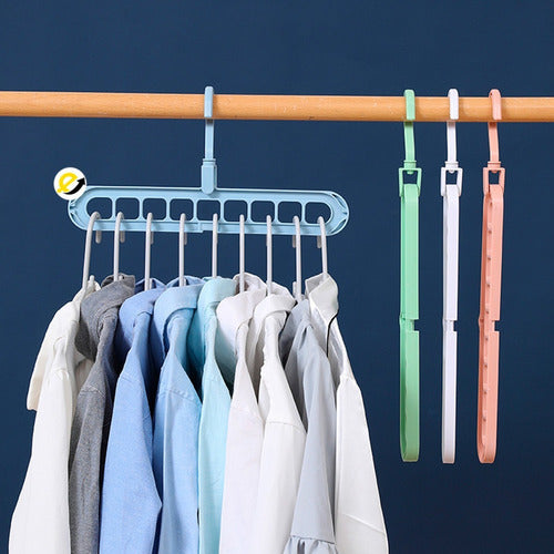 6x Organizador de perchas para ropa que ahorra espacio para armario