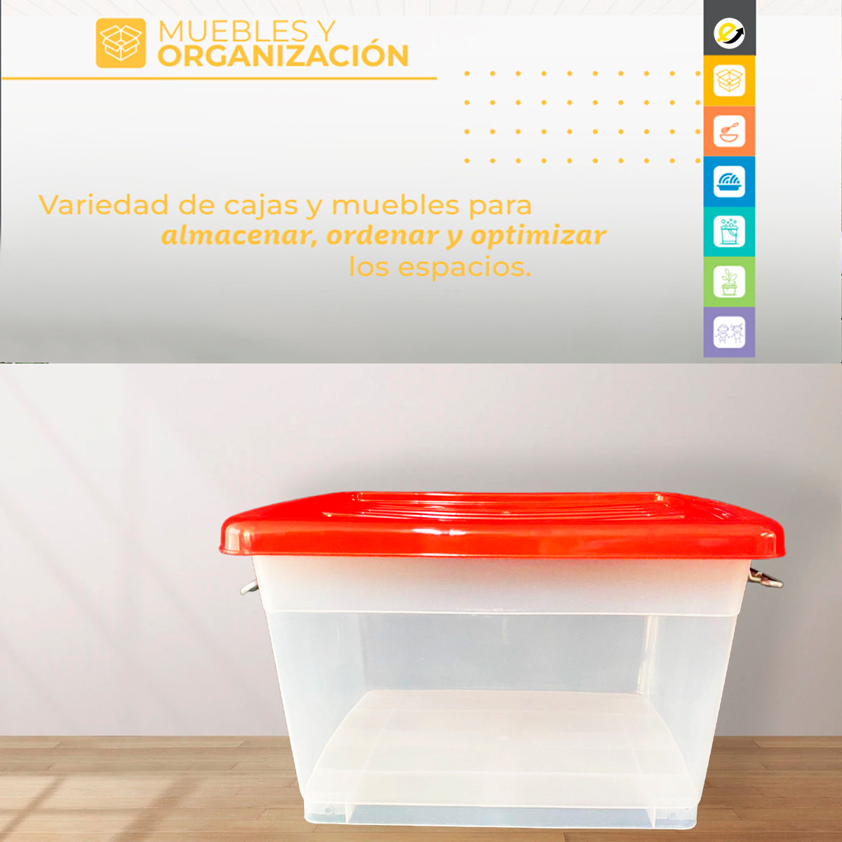 Cajas plásticas - Organizadores - Muebles y organización - Productos